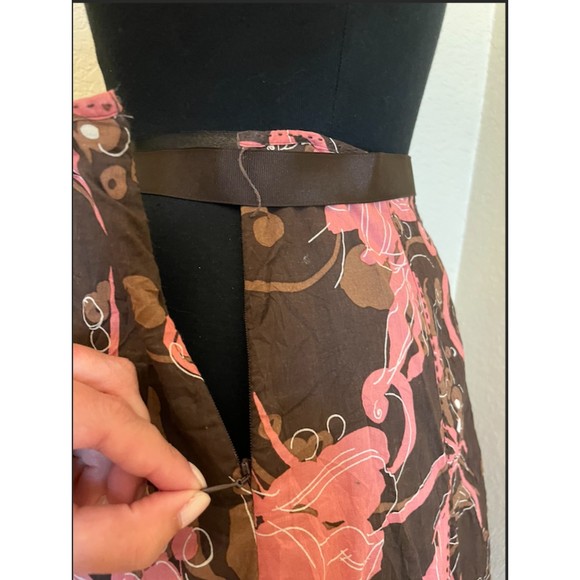 Apt. 9 Floral Pleated Lined Skirt with Ribbon Belt - Sz 4 - Picture 7 of 11